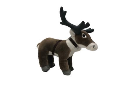 China Unisex 20CM Christmas Reindeer ECO Friendly Stuffed Animals Harness Printing Lapland for sale