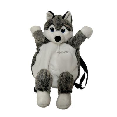 China 17.72in 45cm Dog Toy Backpack Memorial Gift Realistic Dog Stuffed Animals for sale