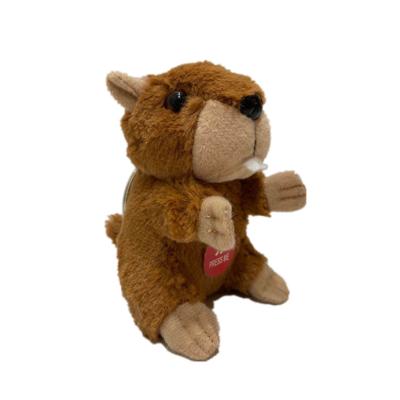China 9cm Plush Marmot Whistling With Keychain for sale