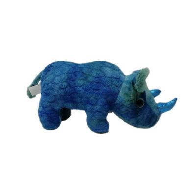 China Blue Plush Rhinoceros Soft Toy 28 Cm for sale