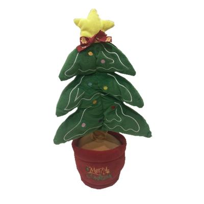 China Dancing Singing Twisting Christmas Tree With Yellow Star for sale
