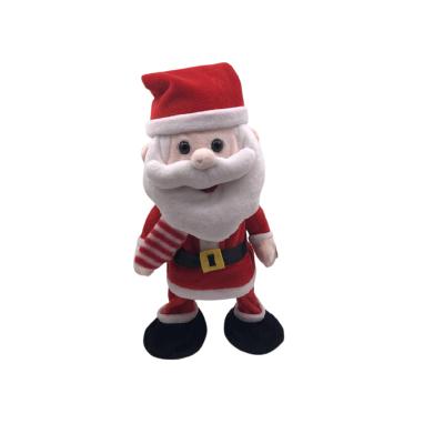 China Singing Choking Christmas Santa Plush Toy 33cm for sale