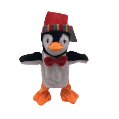 China Singing Choking Walking Christmas Plush Penguin 33cm for sale