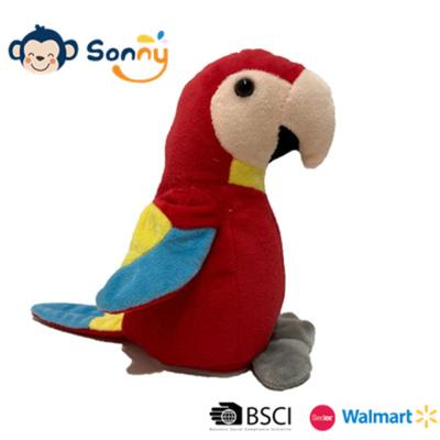 China Talk Back Plush Parrot Optimal Choice For Family Fun Home Decoration for sale