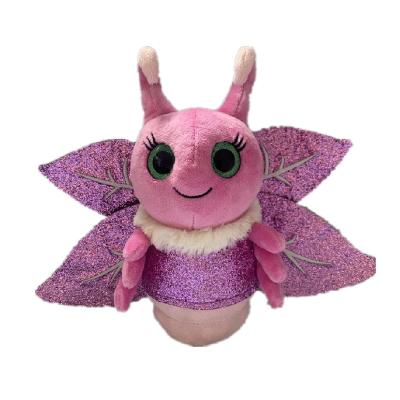中国 紫色の蛍光生地LEDのPlushおもちゃのホタルの蝶20Cm 販売のため