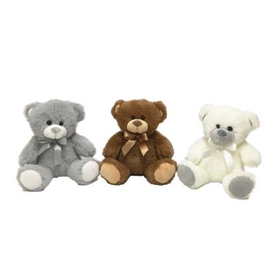 China 20 Cm 3 CLRS Plush Bears W/ Bowknot Toys Valentine'S Day Gifts For Lovers for sale