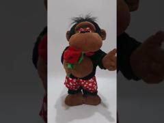 Singing & Dancing & Twisting Gorilla With A Rose