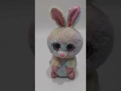 Tie Dye Personalised Easter Plush Toy Bunny Teddy 15cm 5.9 Inch