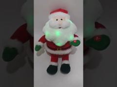 0.28m 11.02‘‘ Singing Santa Claus Father Christmas Cuddly Toy LED Light