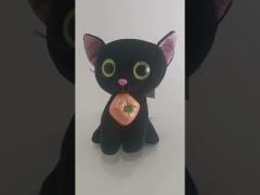 Talking Realistic Black Cat Halloween Stuffed Animal 0.18M 7.09ft