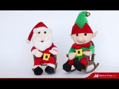 EN71-1-2-3 Christmas Light Up Singing Animal Toys For Kids