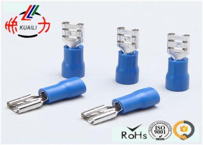 China Female Insulated Wire Terminals Fully Vinyl Nylon Blue AWG 16-14 for sale