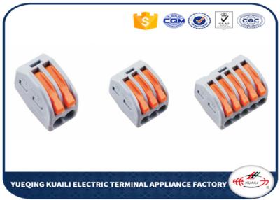 China Electrical Fast Push In Wire Terminal Block , Spring Wago Lever Connectors for sale