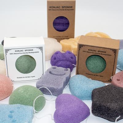 China Rich Foam Facial Care Konjac Sponge Set Pure Natural Exfoliating Tools for sale