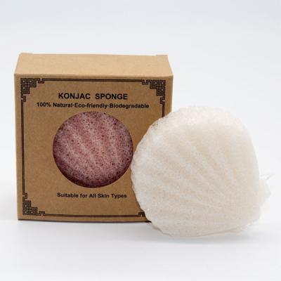 China Disposable Skincare Shell Organic Konjac Sponge To Wash Your Body for sale