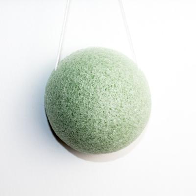 China D75*35MM 100% Pure Natural Konjac Sponge Half Ball Facial Cleansing Puff for sale