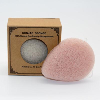 China SGS Pink Tear Drop Konjac Facial Cleansing Sponge For Blackheads for sale