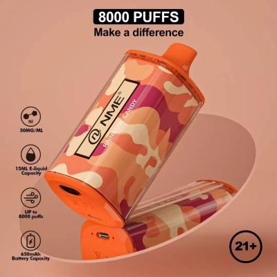 China 8000 Puff Disposable Vape Rechargeable for sale