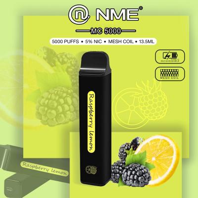 China 5000 Puffs Mesh Coil Nicotine 5% Disposable Vape Pen PC Rechargeable 1.2Ω for sale