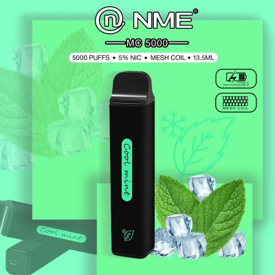 China E Juice Mint 13Ml Disposable Vape 5000 Puffs Device 5% Nic Salt Cool for sale