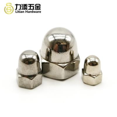 中国 SS304六角形の半球形のキャップ ナットの防水、装飾的な喧騒の1587のナット 販売のため