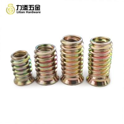 China ODM Wood Rivet Nut , M6 Metric Threaded Inserts For Wood Stress Relieving for sale