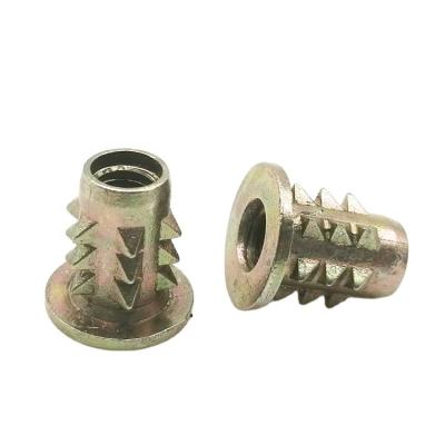 China Threaded Rivet Nut For Wood M10 Zinc Plated Woodproof Thorn Insert for sale