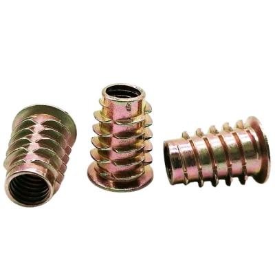 China Flanged Wood Insert Lock Nut M3 M4 M5 M6 M8 Thread For Furniture for sale