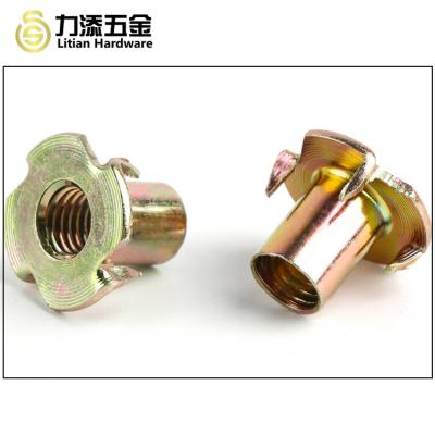 China DIN1624 Wood Insert Lock Nut , M8 Tee Nuts For Wood Grade 12.9 for sale