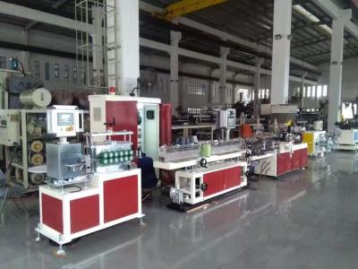 China AF20 Razor Lubrication Strip Extrusion Production Line , Twin Screw Plastic Extruder Servo Motor for sale