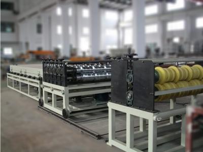 China PVC Colorful Plastic Roof Tile Machine Roof Tiling Equipment Double Screw Extruder for sale