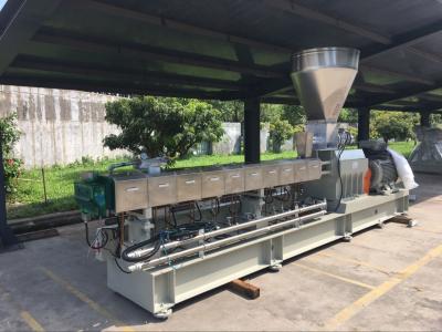 China Compounding Twin Screw Extruder For Recycling Fillers Masterbatch Making for sale