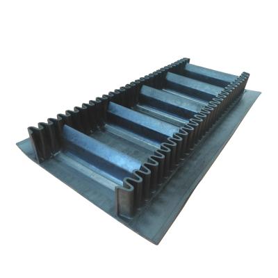China Wear Resistant Skirts Rubber Sidewall Conveyor Belt for Inclined Bulk Material Transport for sale