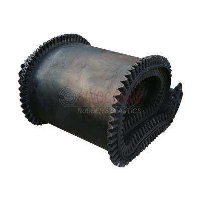 China Feeder Structure 400mm Skirt Rubber Sidewall Conveyor Belt With Cleats Distributor for sale
