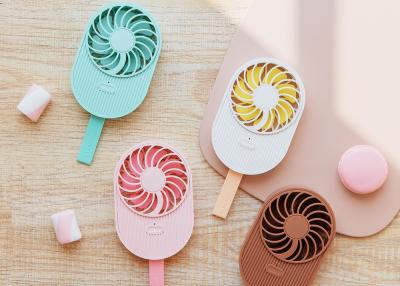 China Cute Ice Cream Handy USB Fan Second Gear Wind Portable USB Rechargeable 800MAh for sale