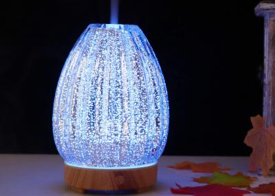 China As lantejoulas 3D de vidro criativas efetuam o humidificador ultrassônico do difusor do aroma do ar à venda