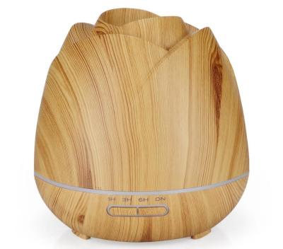 China 400ML Household Ultrasonic Wood Grain Rose Aroma Diffuser Humidifier Atomizer for sale