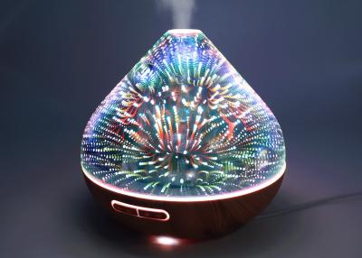 China 3D Glass Firework Pattern Aroma diffuser Ultrasonic essential oil Humidifier air purifier for sale