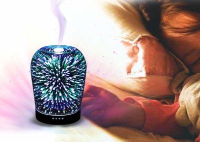 中国 100ml 3Dのガラス空気加湿器の清浄器の香りの拡散器の明るいベッドわきのスタンド包囲されたライト 販売のため