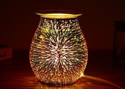 China 400ml 3D Fireworks Glass Electric Wax Melt Warmer Wax Burner Melter Fragrance Warmer For Home Office Bedroom Living Room for sale