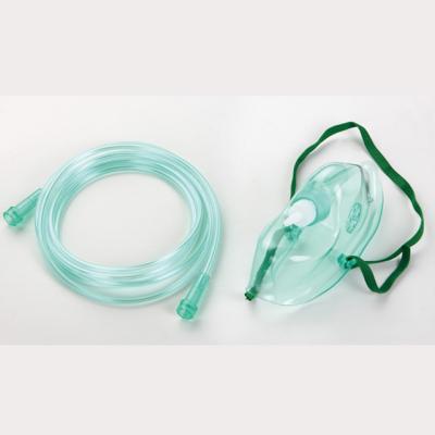 China Hospital Grade PVC Disposable Oxygen Mask With Strap for sale