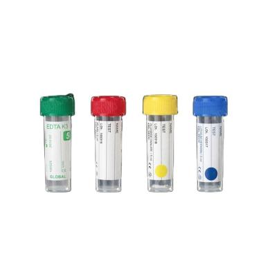 中国 Disposable Medical Clinical Laboratory Accessories Plastic Micro Collection Tube EDTA Capillary Tubes Types 販売のため