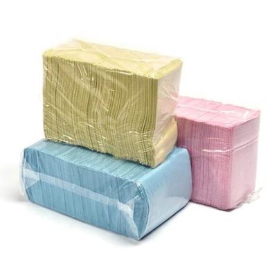China Waterproof Disposable Dental Supplies Colorful 3ply Scarf Apron Dental Bibs en venta