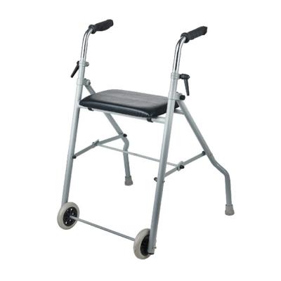 China 2 Wheels Aluminum Medical Folding Rollator Walker With Seat en venta