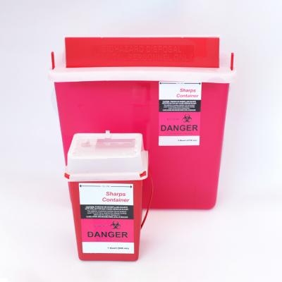 中国 Plastic Infection Prevention Supplies Portable Medical Sharps Container 販売のため