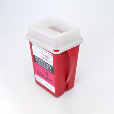 China Hospital Sharps Disposal Container Plastic Medical Collection Sharp Container for sale