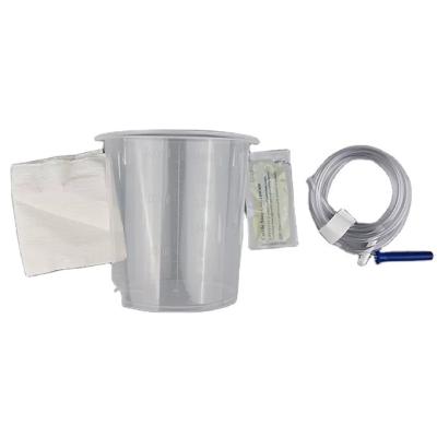 China Hot Sale Colon Cleansing Enema Bucket Set Disposable Medical Enema Bucket 1500mL for sale