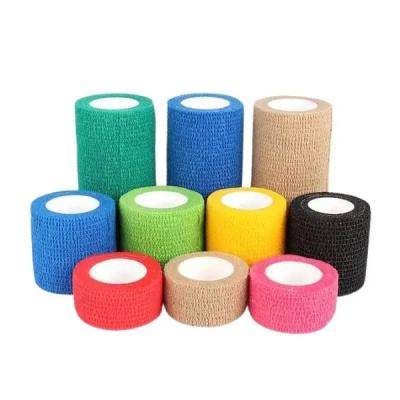 China Breathable Self Adhesive Colored Non-Woven Cohesive Bandage Vet Wrap Horse Hoof Elastic Bandage For Animals for sale