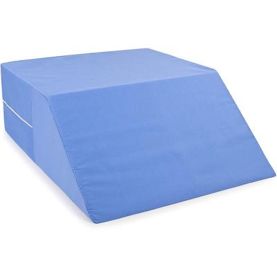 China Blue Memory Foam Pillows Machine Washable Pillowcase Bed Wedge Correction Triangle Pillow For High Legs Sciatica Back Hip Pain for sale