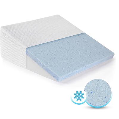 China Cooling Gel Bed Wedge Pillow Memory Foam For Sleeping And Reading zu verkaufen